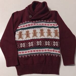Boy's 4T || The Children's Place || Maroon Gingerbread Fairisle Sweater